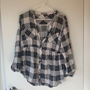 Torrid babydoll flannel button down
